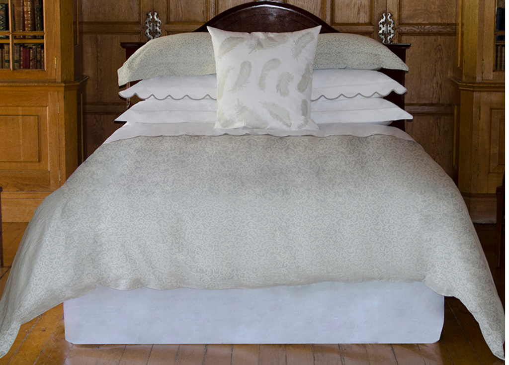 Our classic range of quality, serviceable, comfortable and durable plain bed linens are embellished using the traditional Belfast system of rows of cord stitching to denote higher thread count cloths.