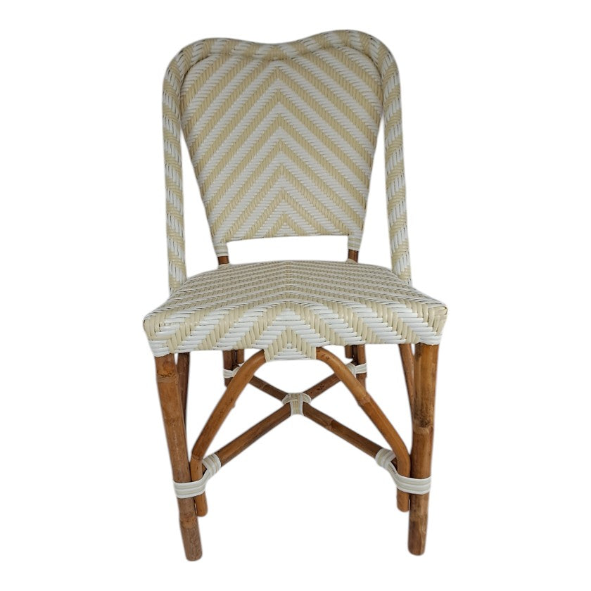 Rattan & Synthetic Chair Natural and White