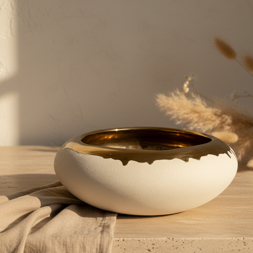 Drip Glaze Bowl White