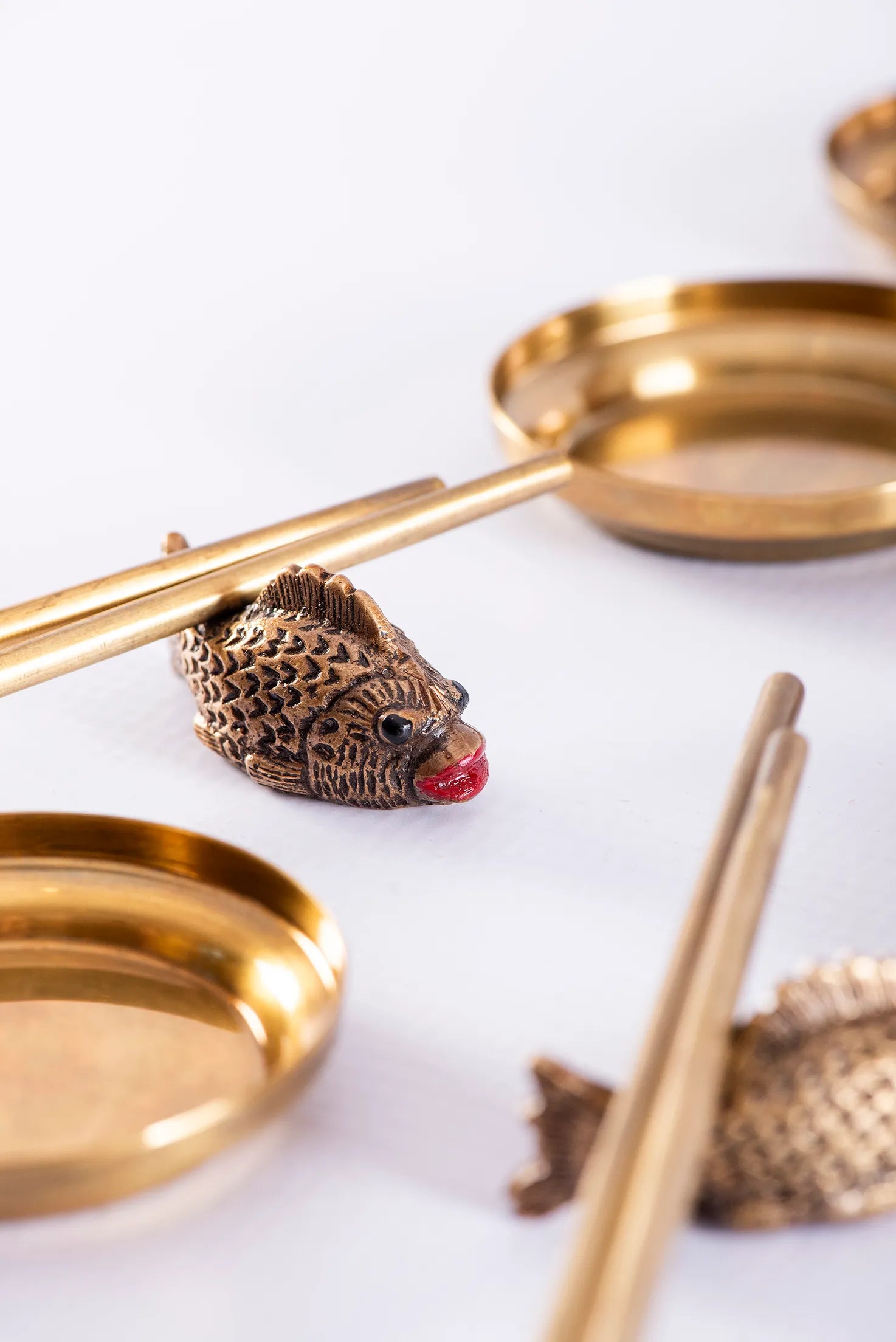 SEXY FISH SUSHI GIFT SET ANTIQUE BRASS