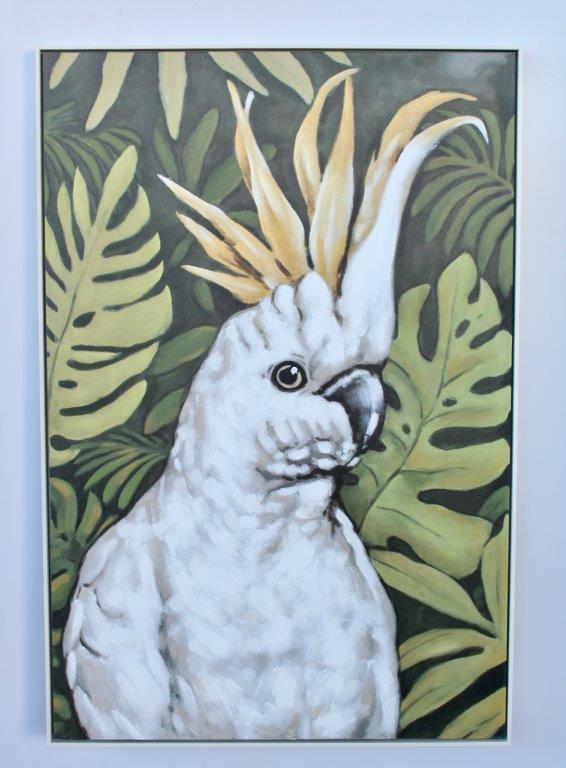 Extra Large Handpainted Parrot Picture