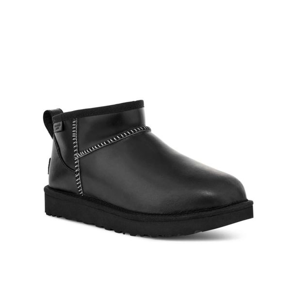 UGG Classic Ultra Mini Leather Regenerate Black
