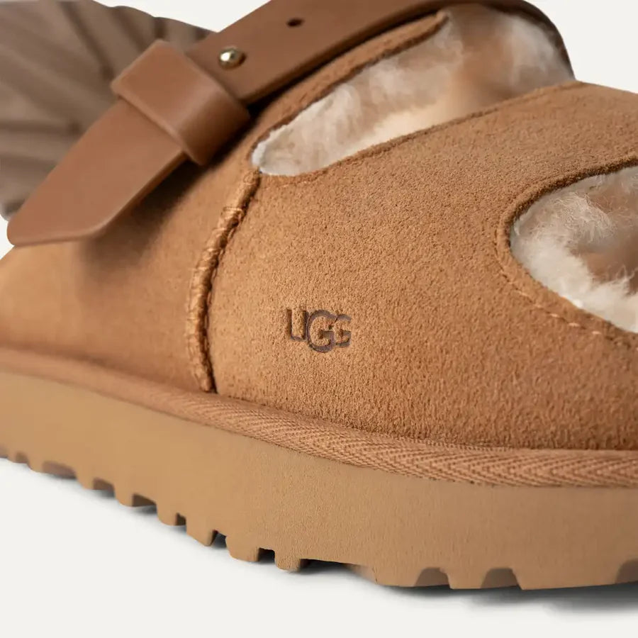 UGG GREENPORT STRAP SLIDE - Chestnut