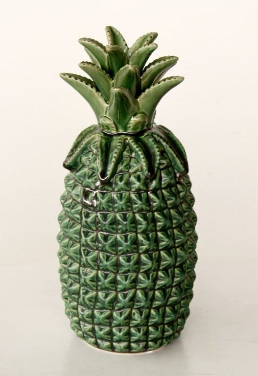 Large Green Ceramic Pineapple