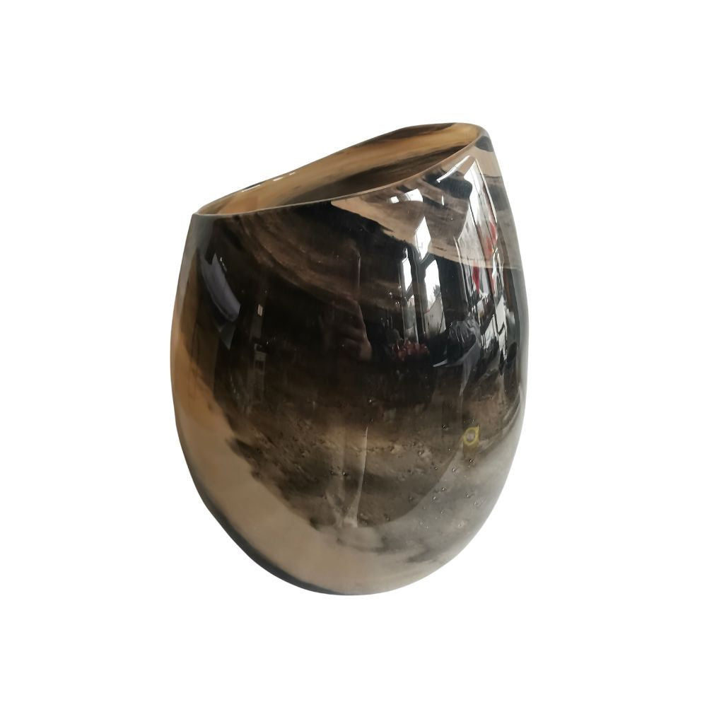 Angled Swirl Glass Vase