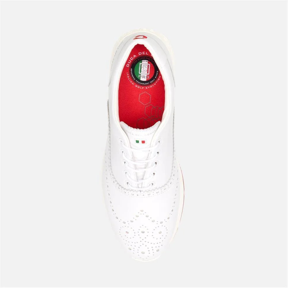 Men's Bernardo - White Pro Spike Golf Shoe