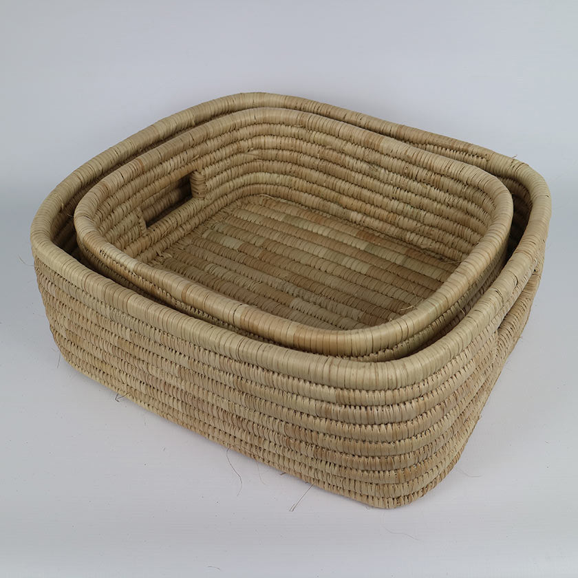 PALM RECTANGULAR STORAGE BASKET SET OF 2