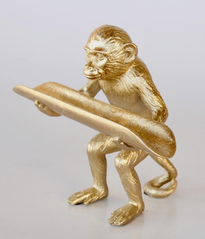 Gold Monkey Holding Tray