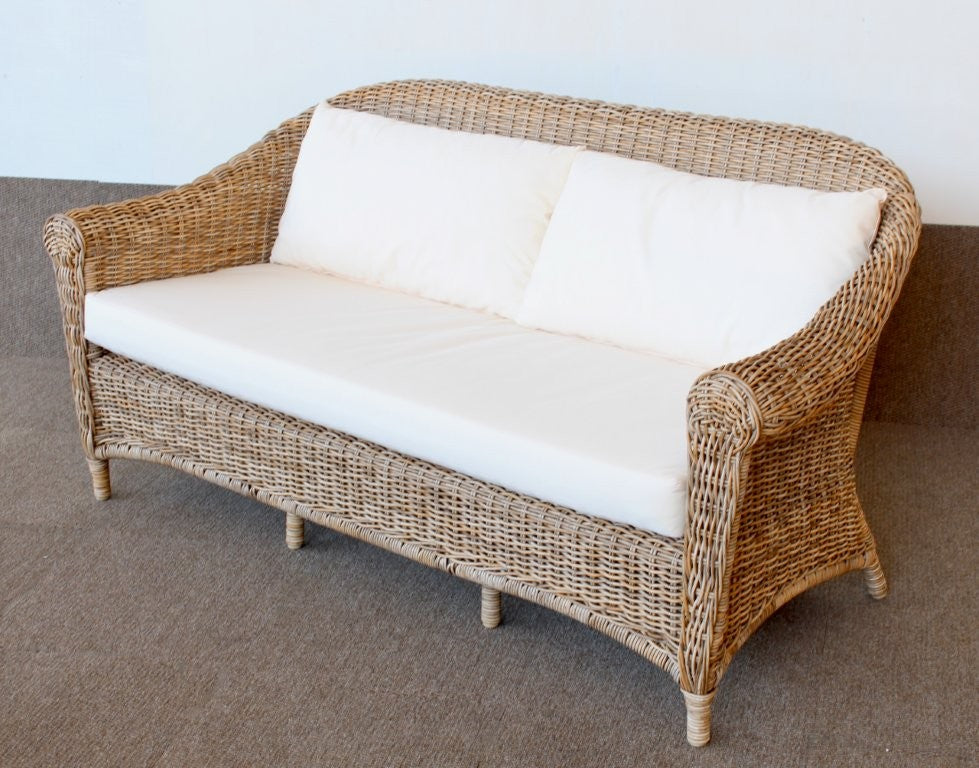 Outdoor PVC 2.5 Seater Couch with Cushion