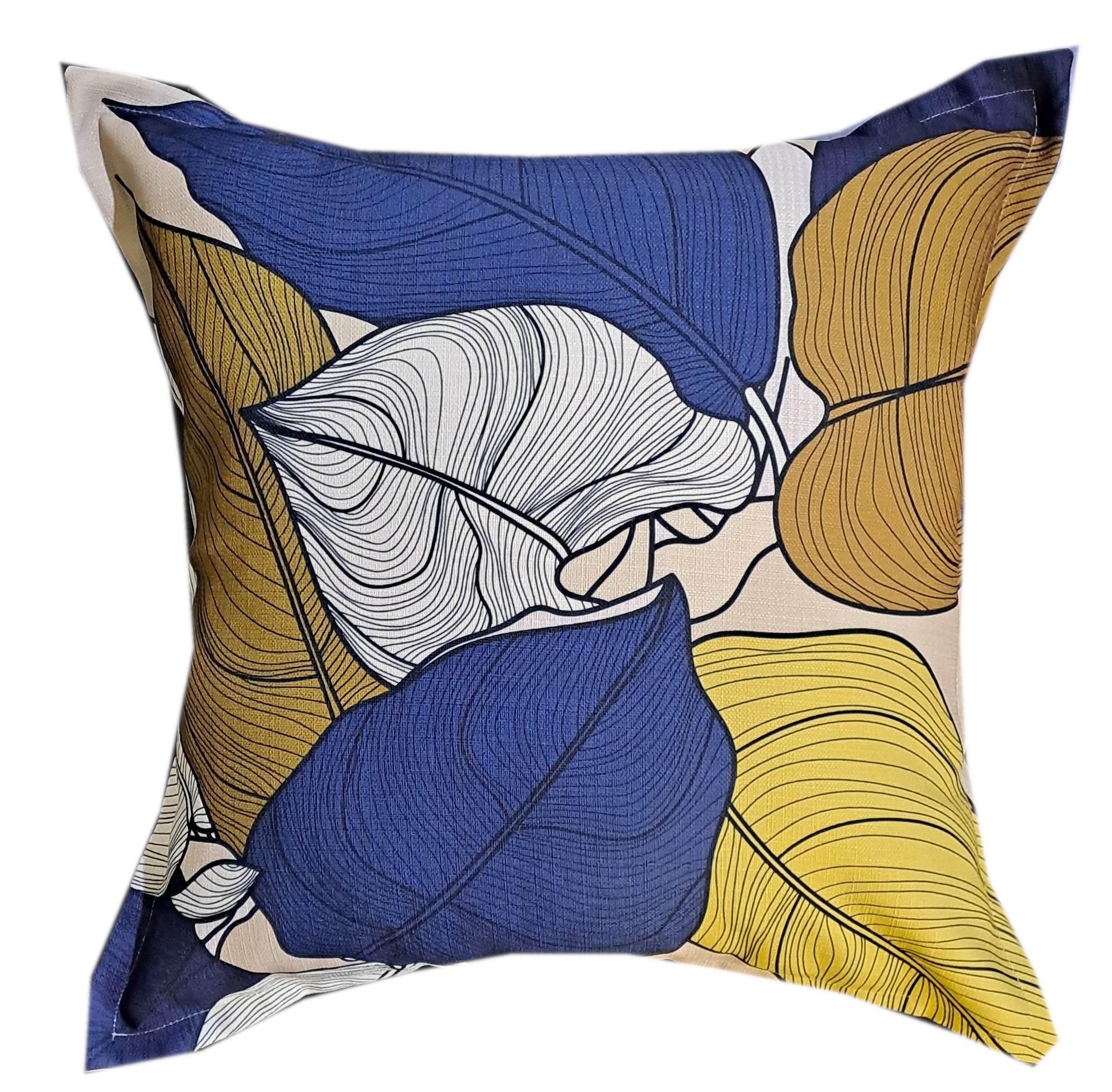 Olive Giant Leaves Scatter Cushions