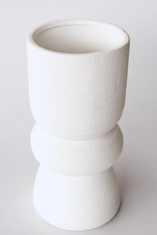Tall White Ceramic Vase