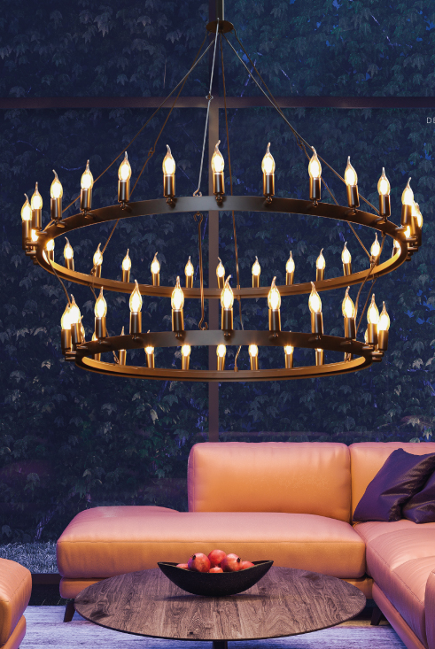 Two Tier Round Ranch Pendant