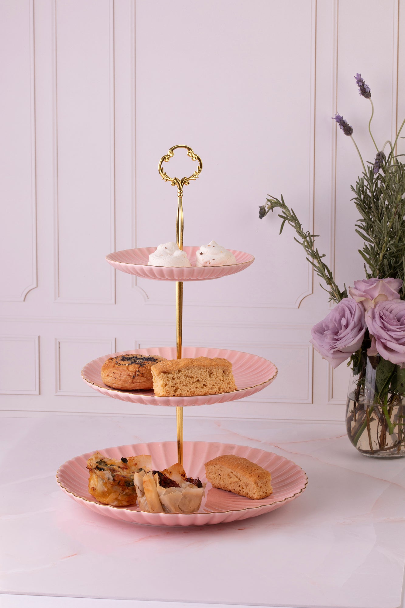 3 Tier Pink Cake Stand