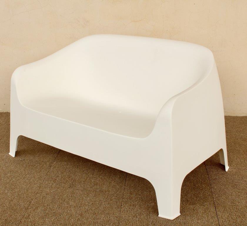 2 Seater Plastic White Tub Chair