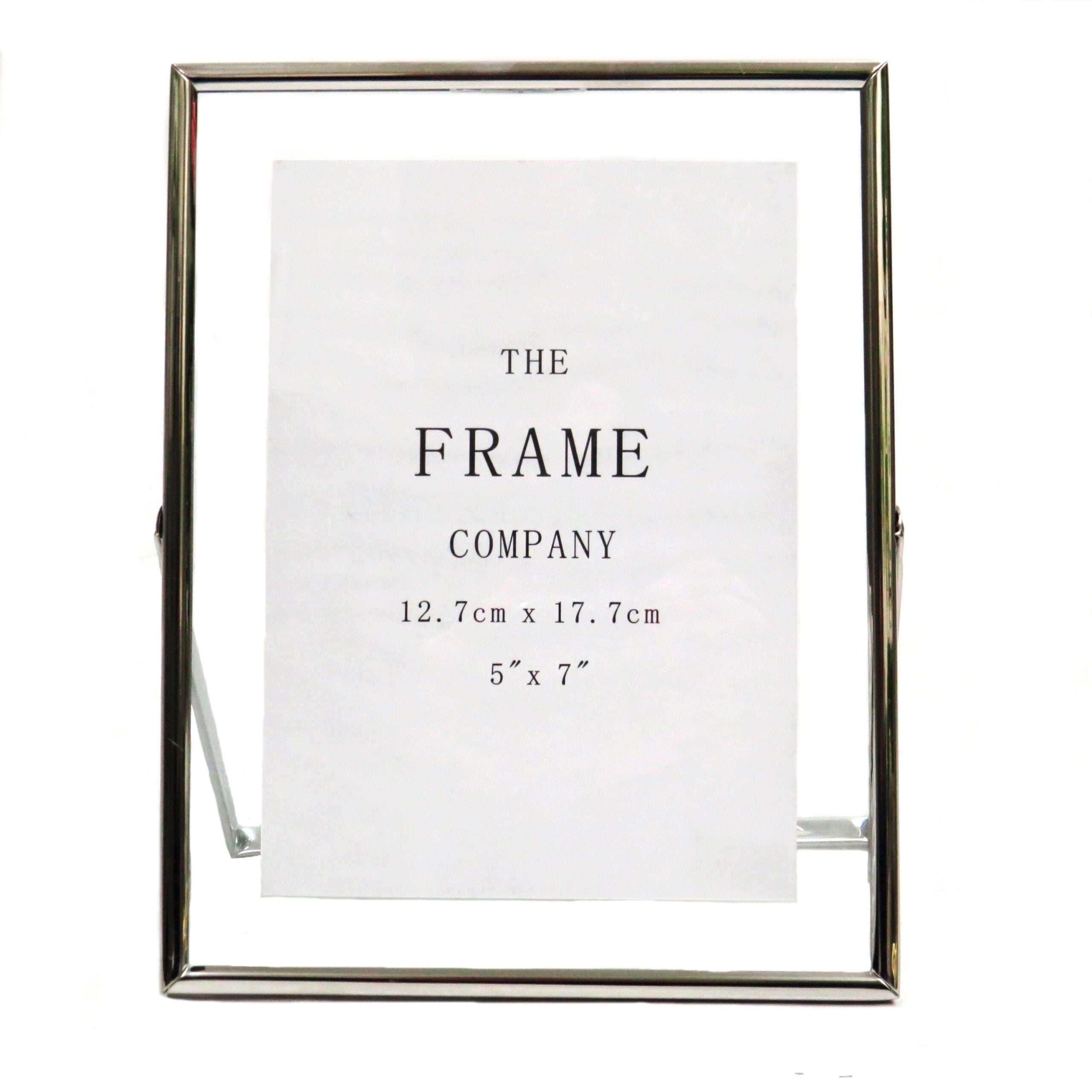 Silver Aluminium Glass Photo Frame – 5x7"