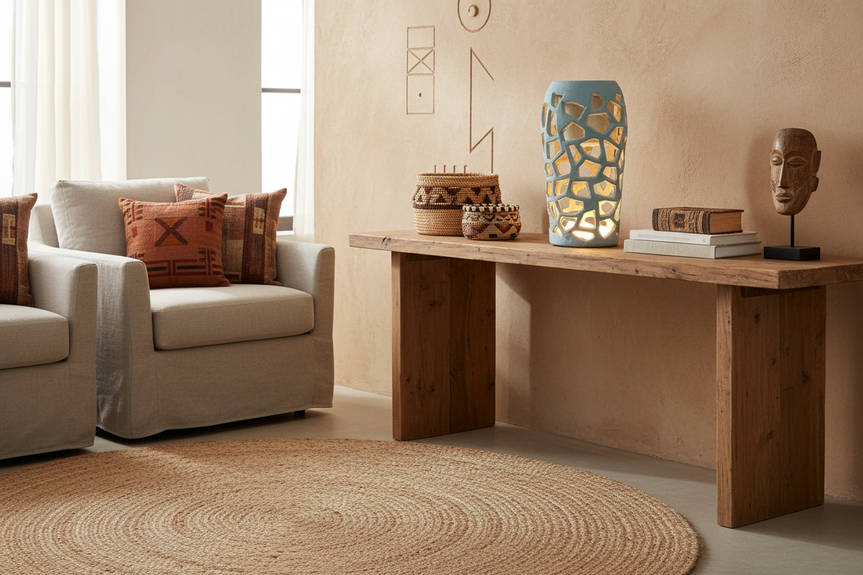 Decorative vase with geometric cut-out design on a white background