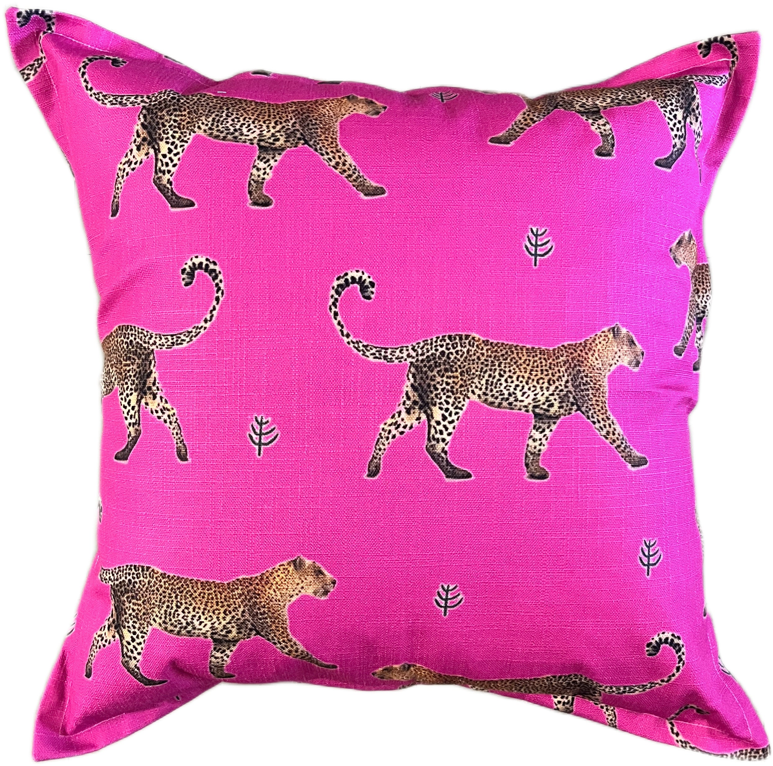 Cerise Leopard Scatter Cushions