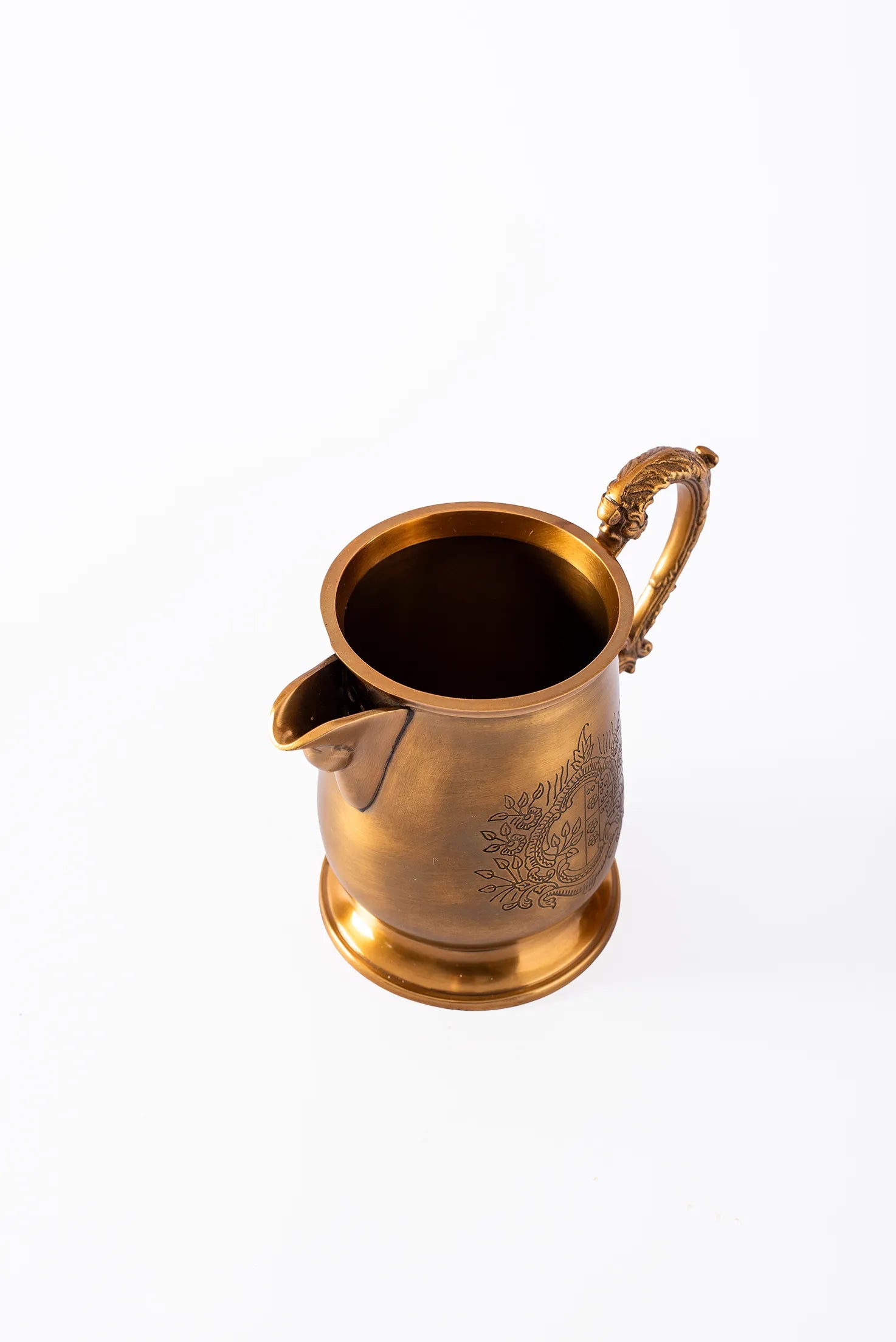 JUG MILK FRENCH ANTIQUE BRASS