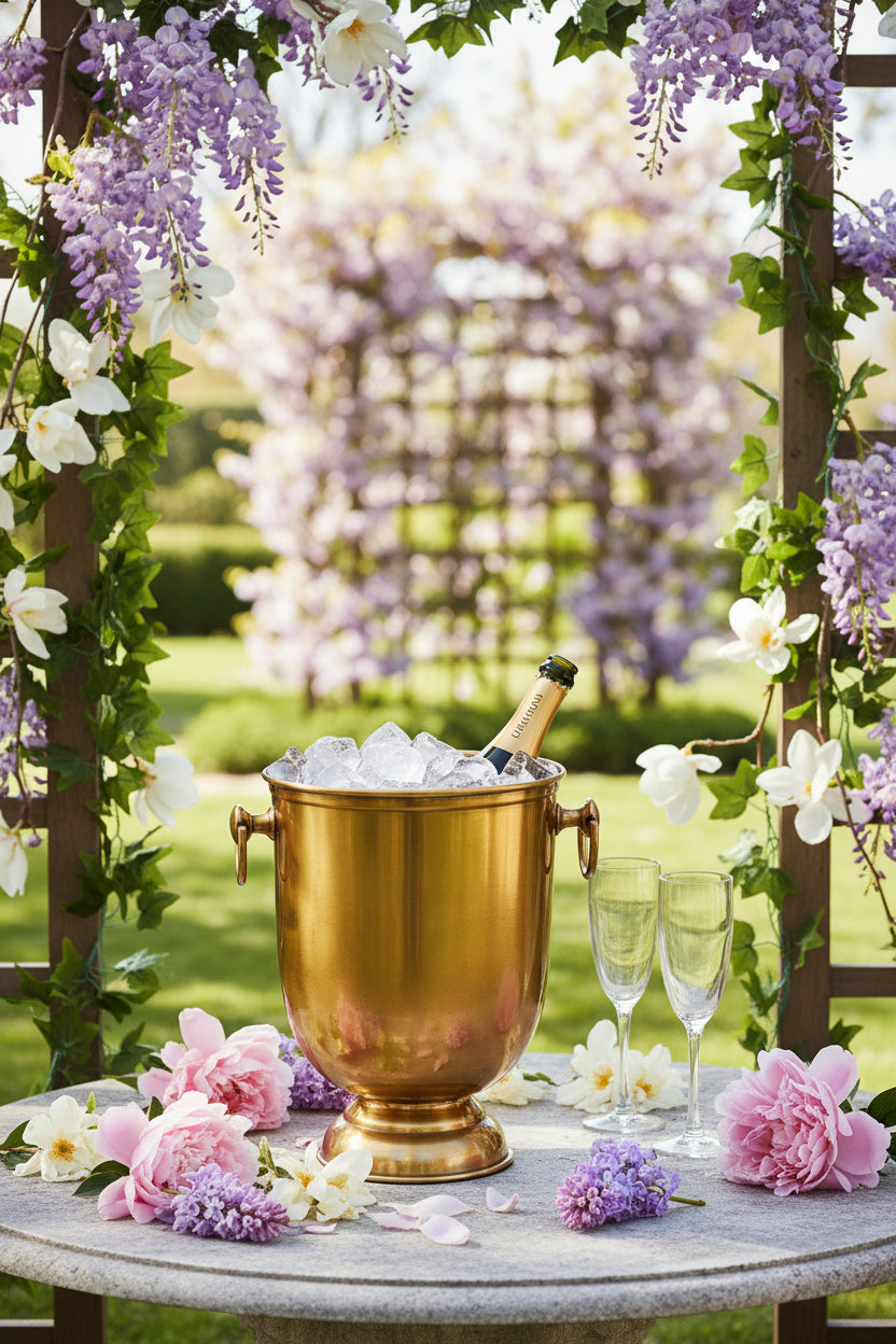 WINE COOLER MALDIVES ANTIQUE BRASS