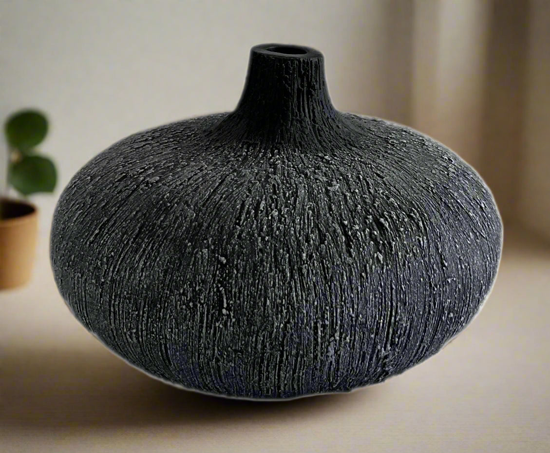 Argentina Ceramic Jar in Charcoal