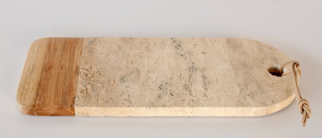 BEIGE MARBLE & WOOD BOARD