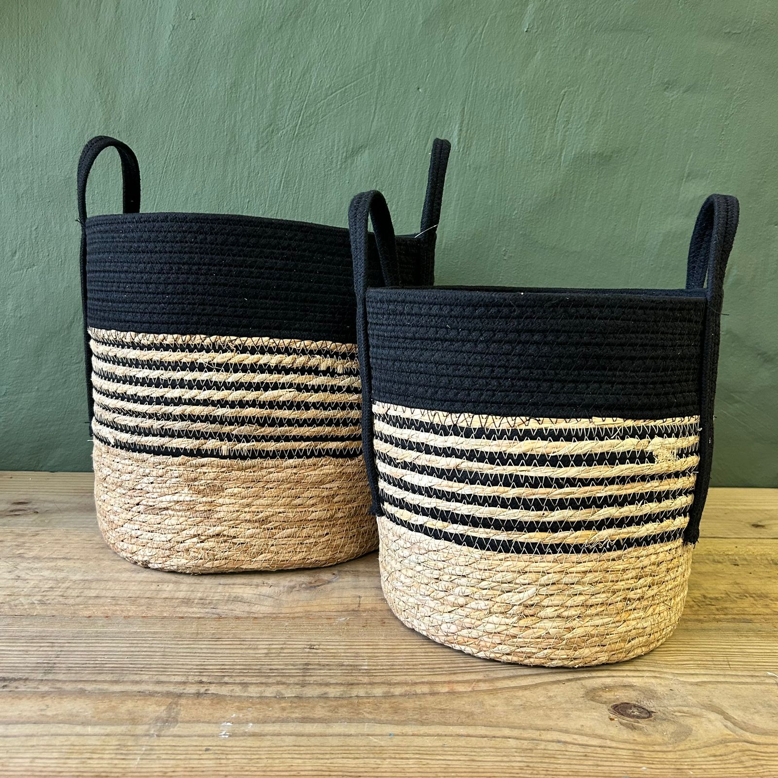 Maritime Rattan Baskets Set of Two