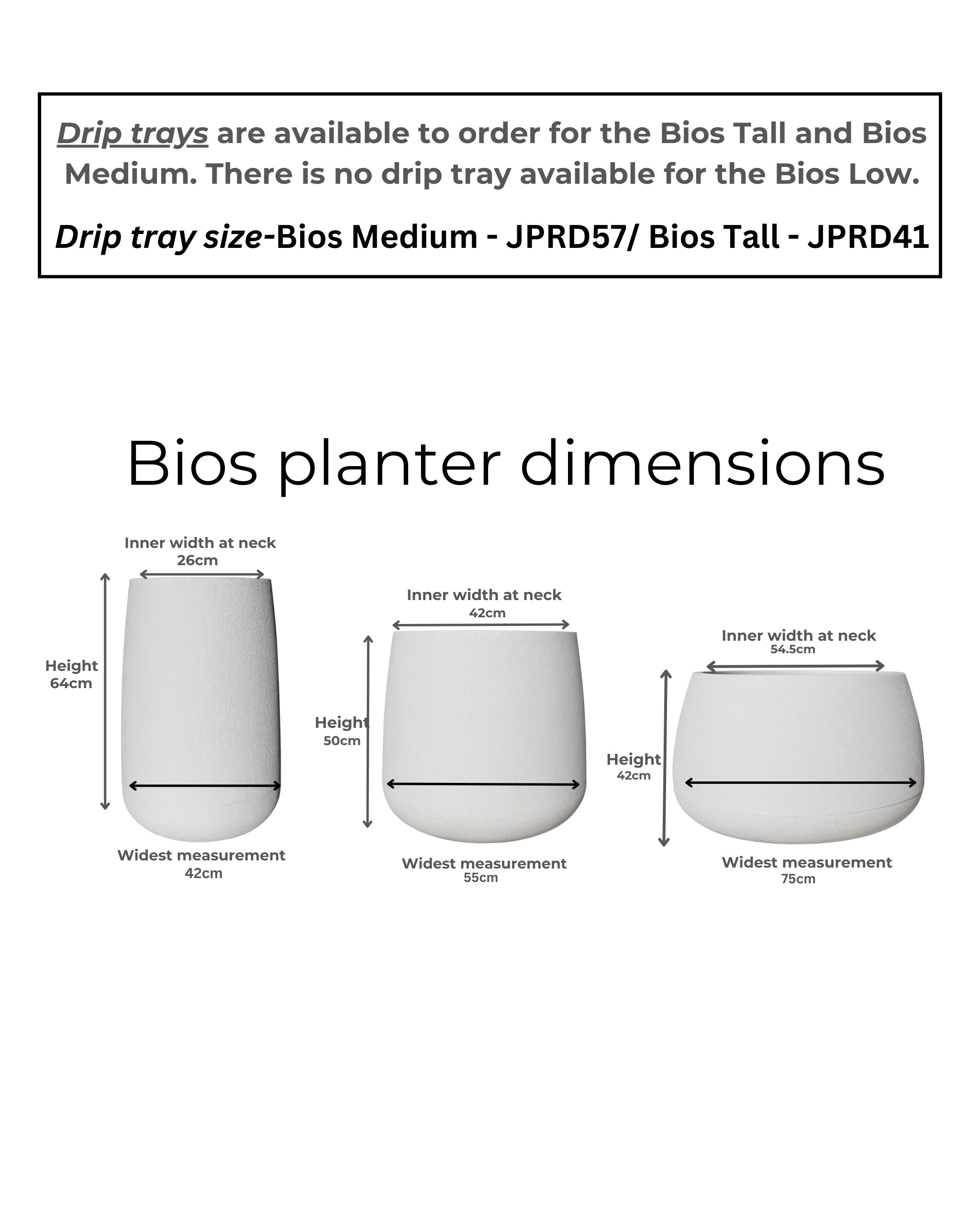 Bios Set of 3 Outdoor Planters