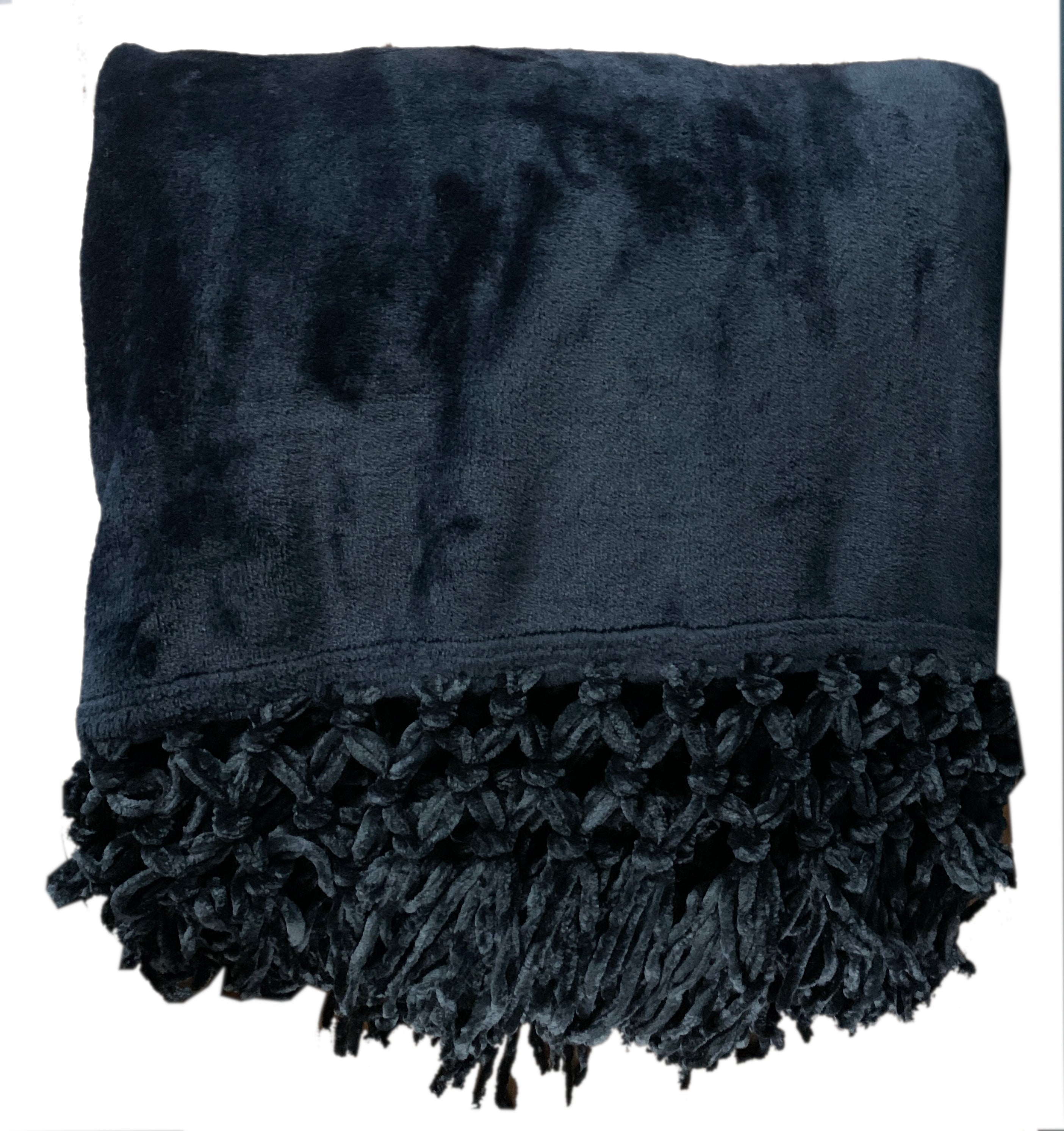 Plush Throw in Black