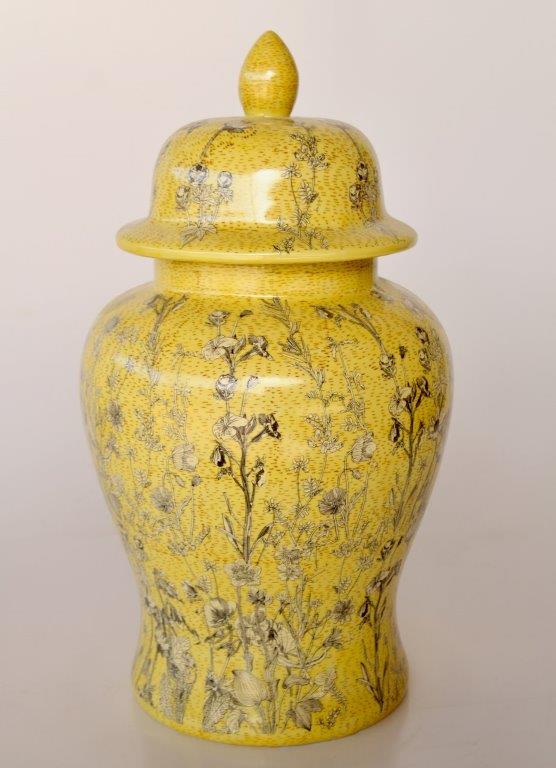Extra Large Yellow Daisy Ginger Jar