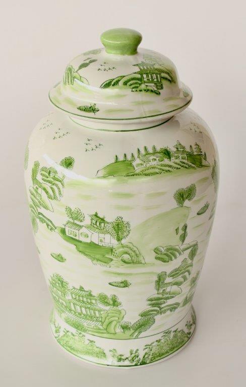 Large Lime Green Chinese Ginger Jar