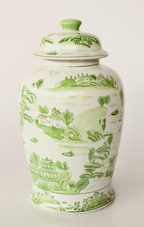 Large Lime Green Chinese Ginger Jar