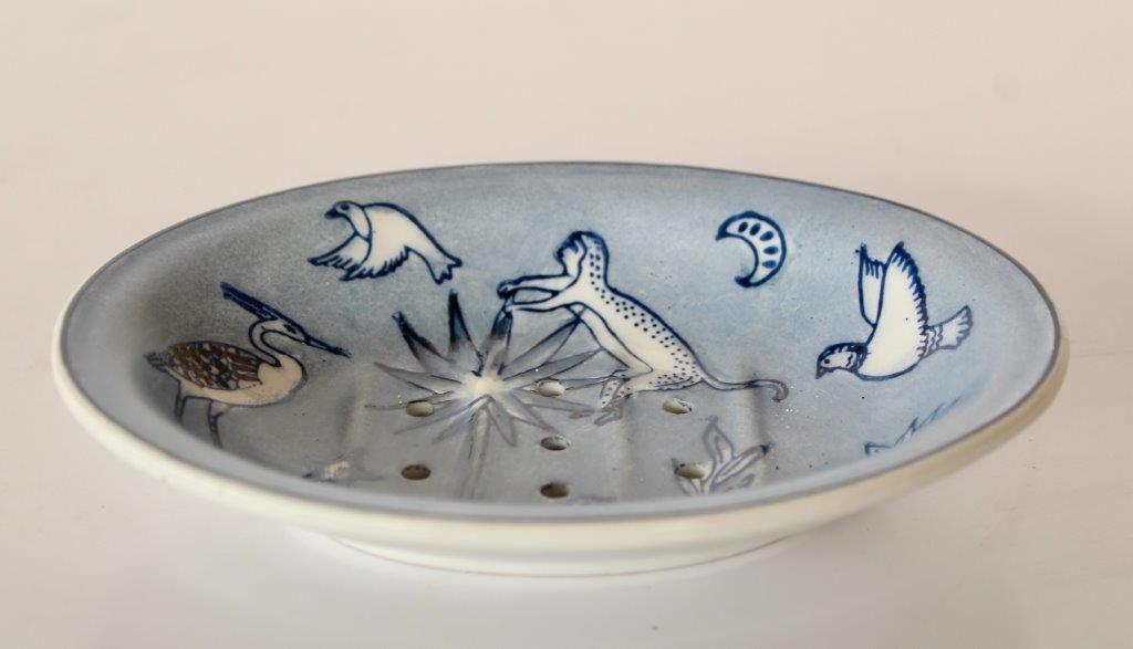 Blue & White Tiger Moon Dish