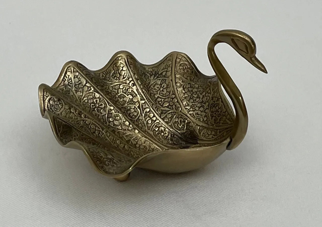 Bowl Mini Swan Antique Brass