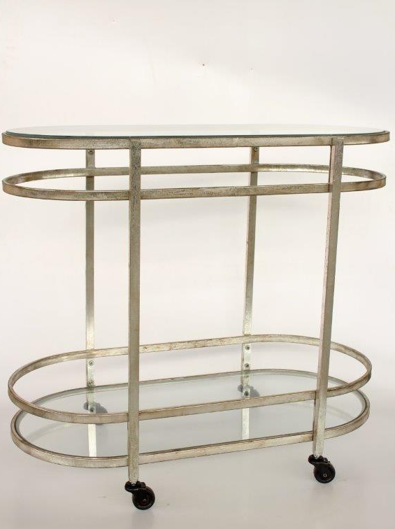 Silver Oval 2 Tier Trolley
