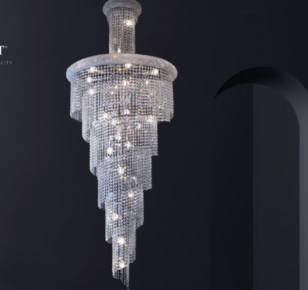 Spiral Crystal Chandelier