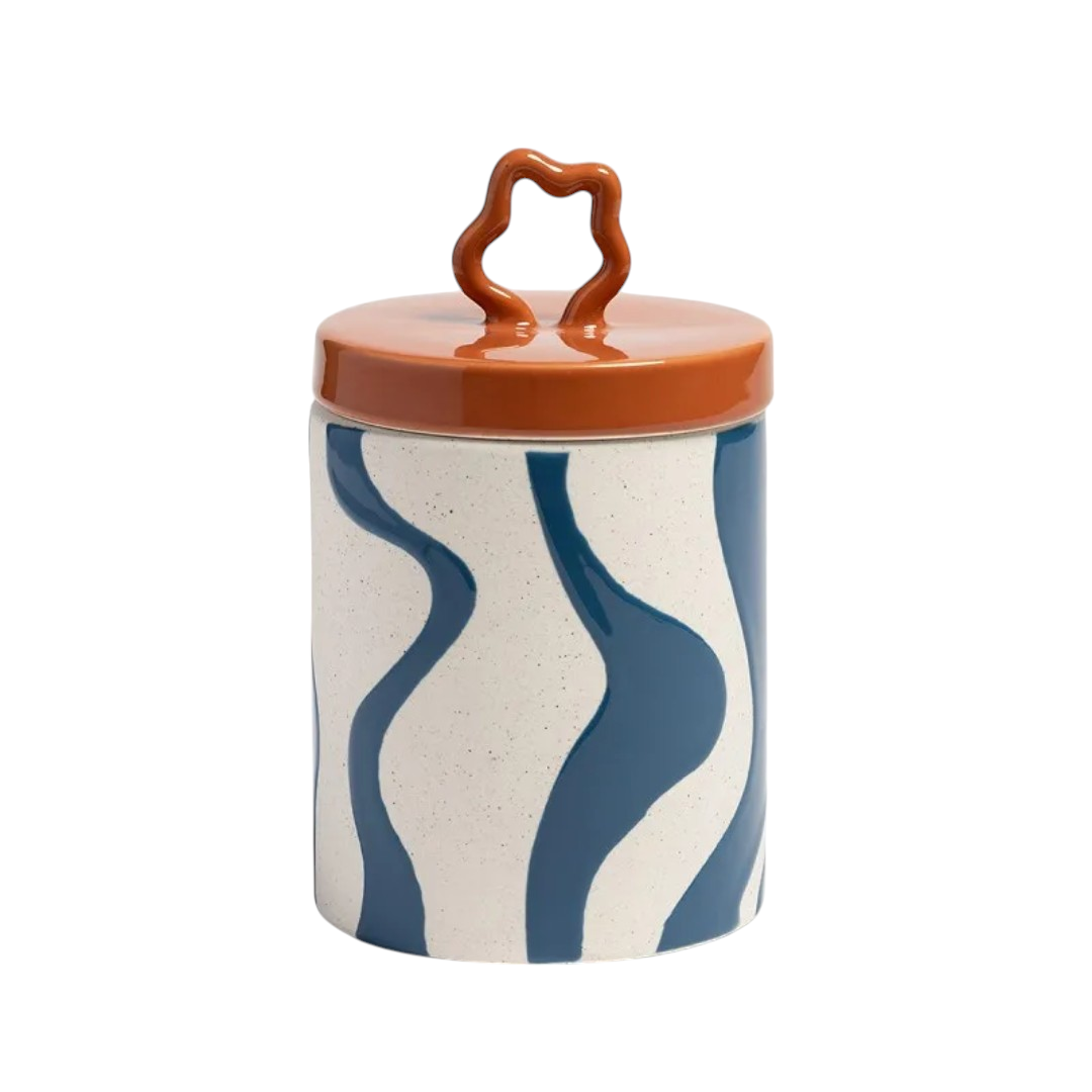 ZigZag Cannister - Orange & Dark Blue