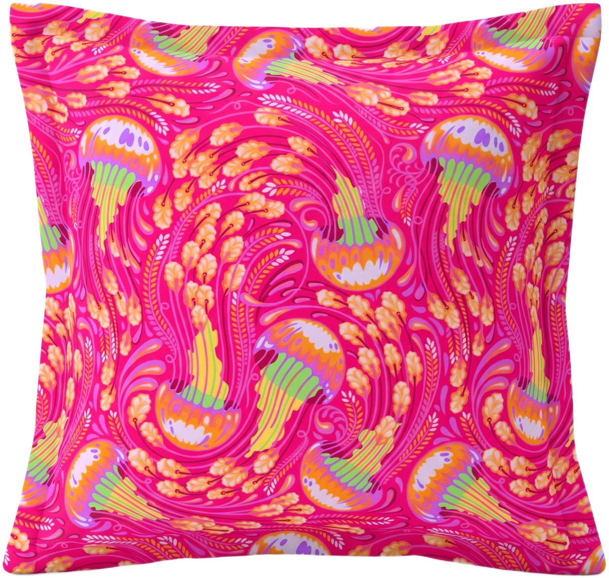 CERISE JELLY FISH SCATTER CUSHION