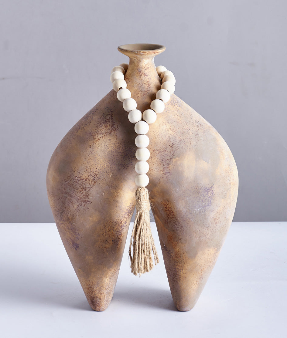 Bull Rust Ceramic Vase