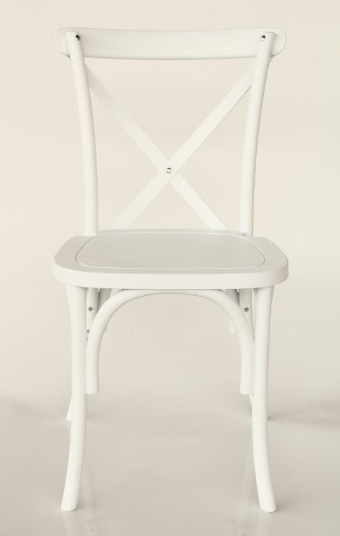 White Bentwood Outdoor Chair With Cushion