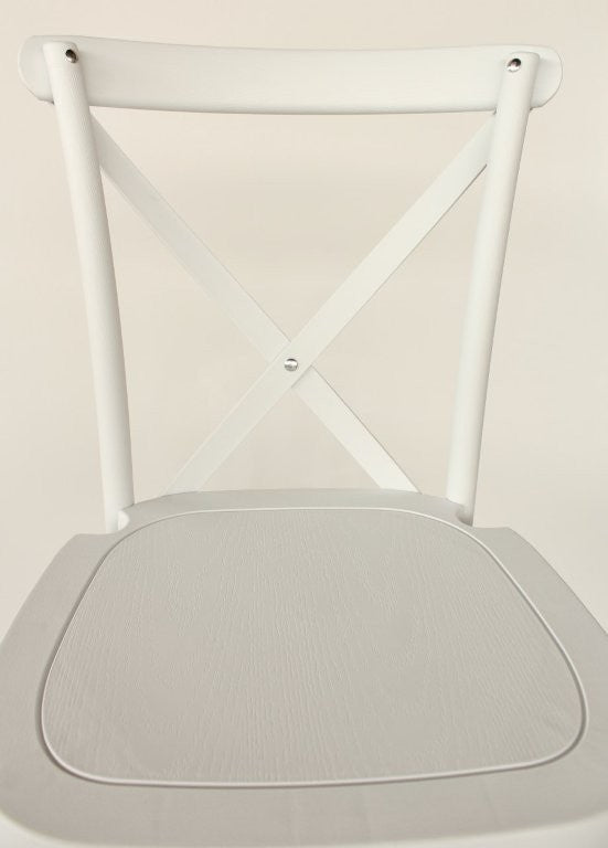 White Bentwood Outdoor Chair With Cushion