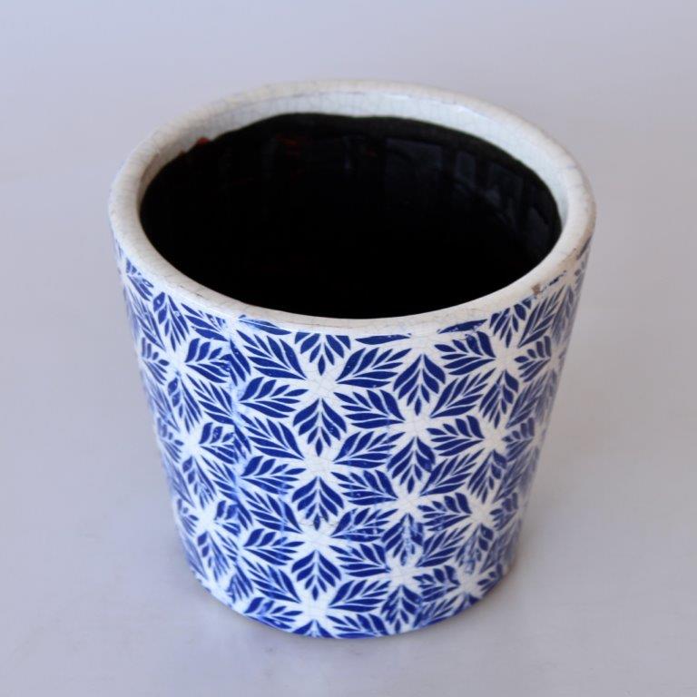 Blue Round Star Planter