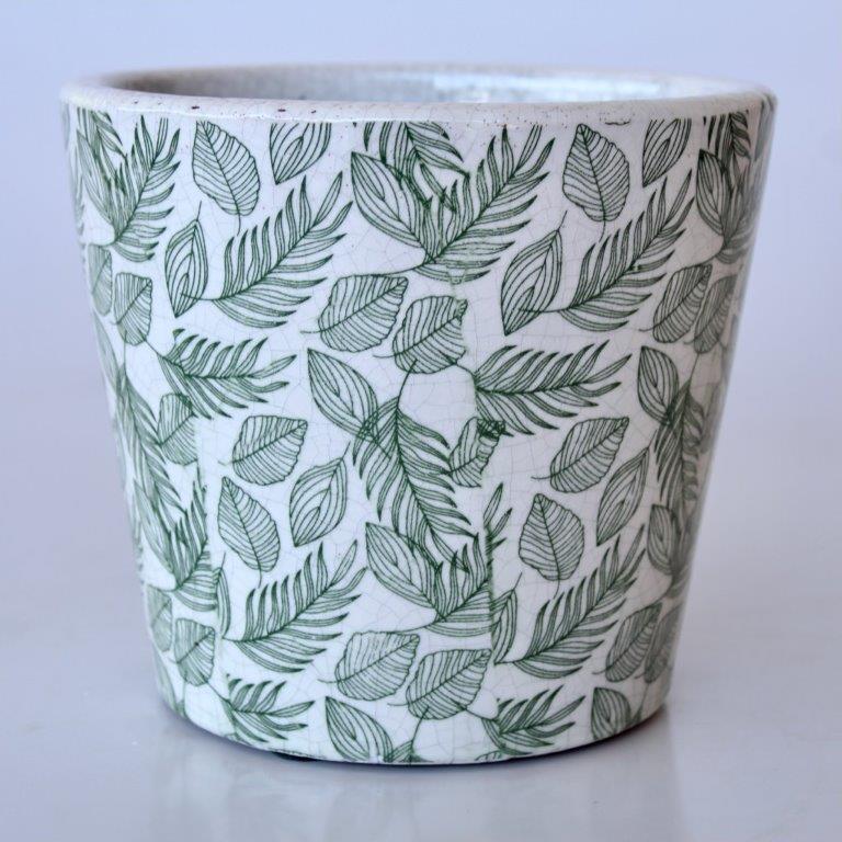 Green Round Leaf Planter