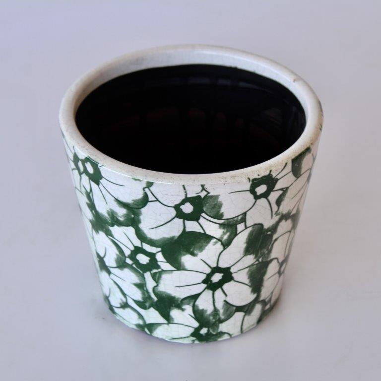 Green Round Flower Planter