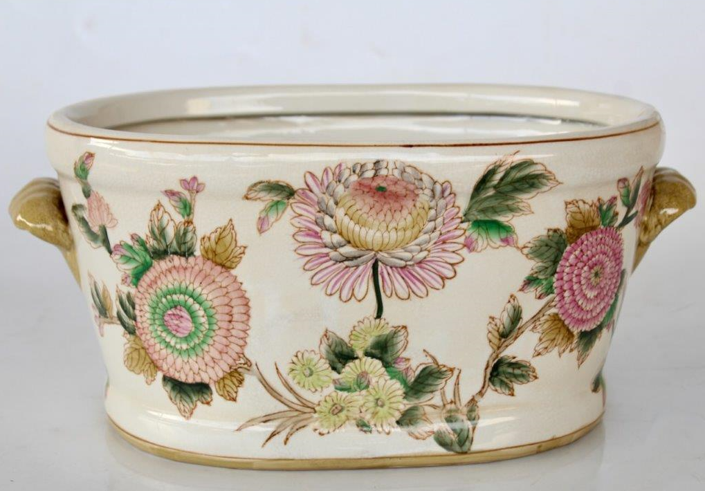 Large Pink Flower Foot Bath - NetDécor