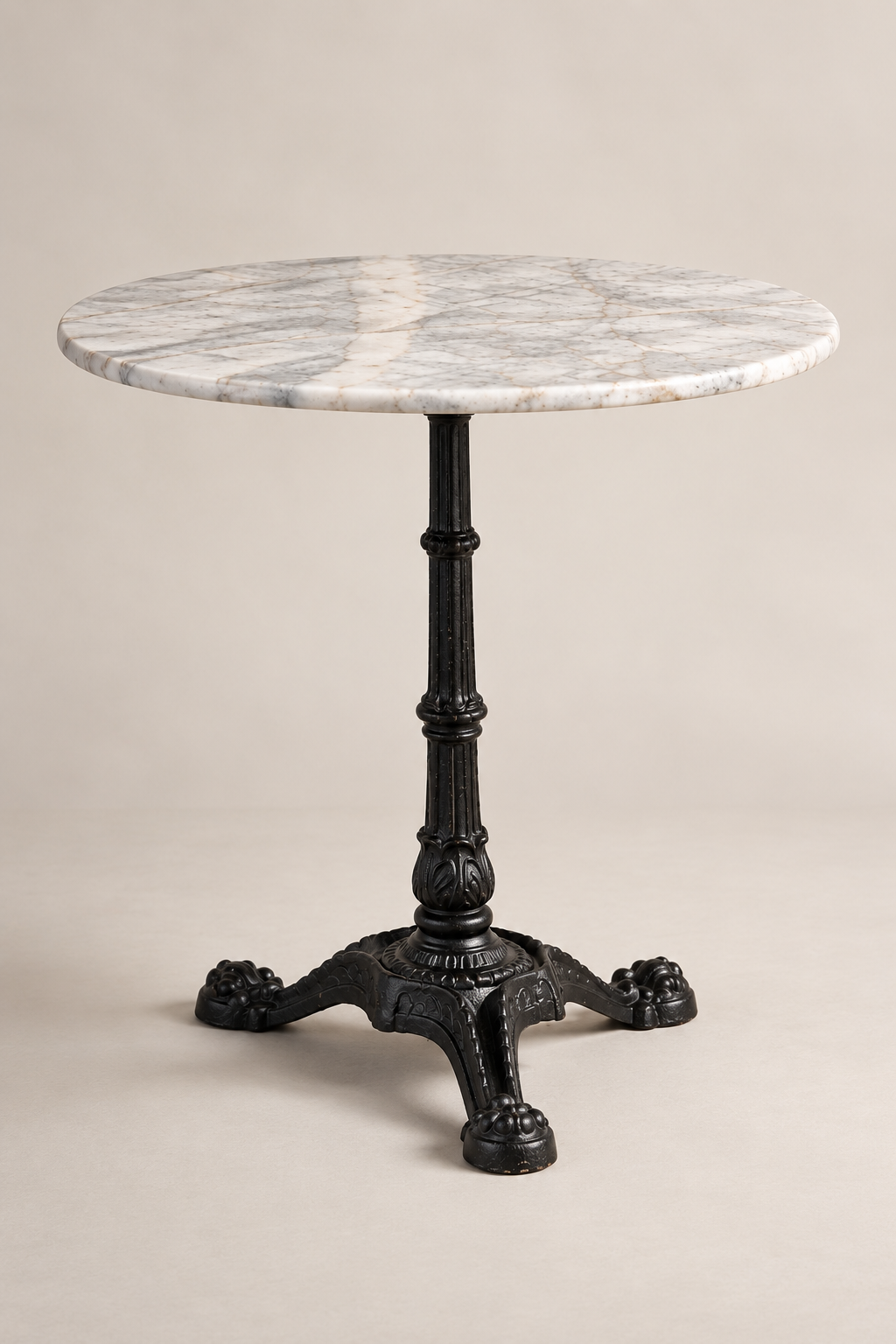 80cm WHITE ROUND MARBLE TABLE
