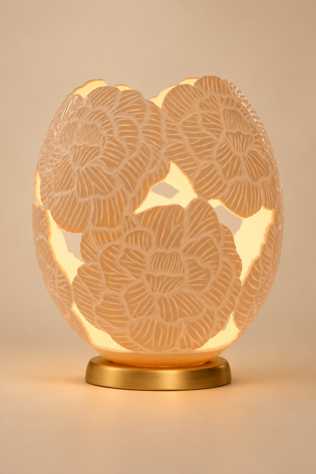 THE BLOOM - Ostrich Eggshell Tealight Holder