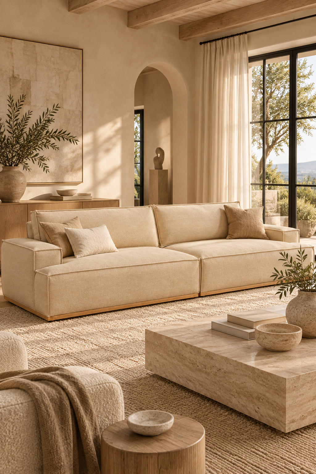 HARVEST SOFA (4 -SEATER) - Natural
