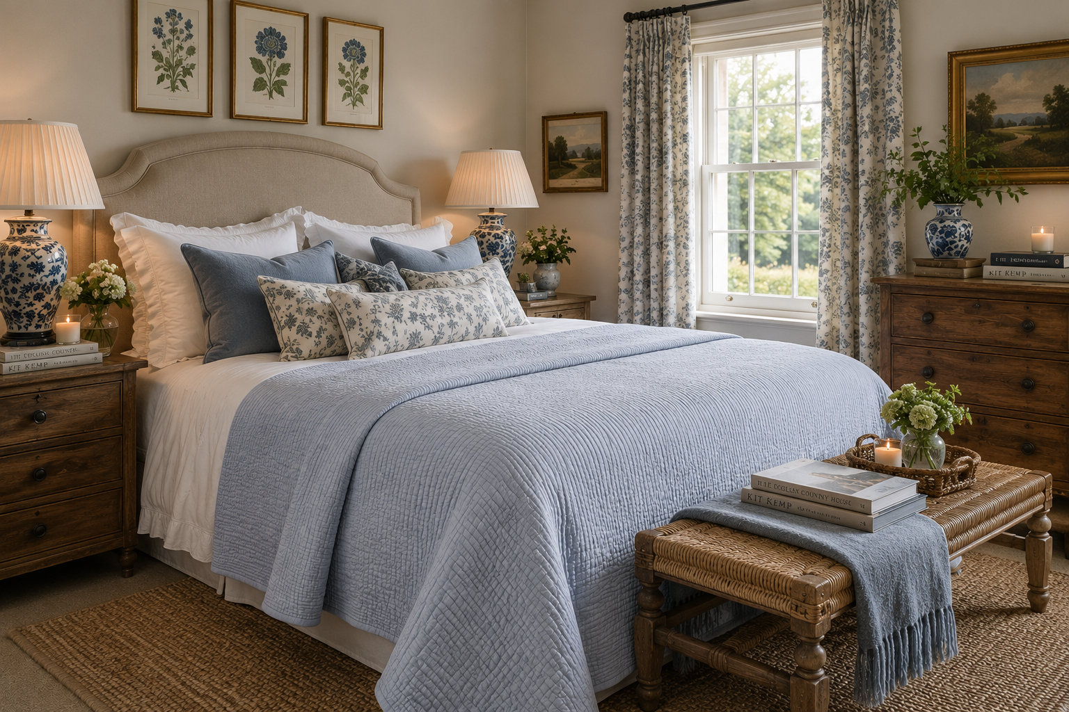 SOFT BLUE COTTON QUILT