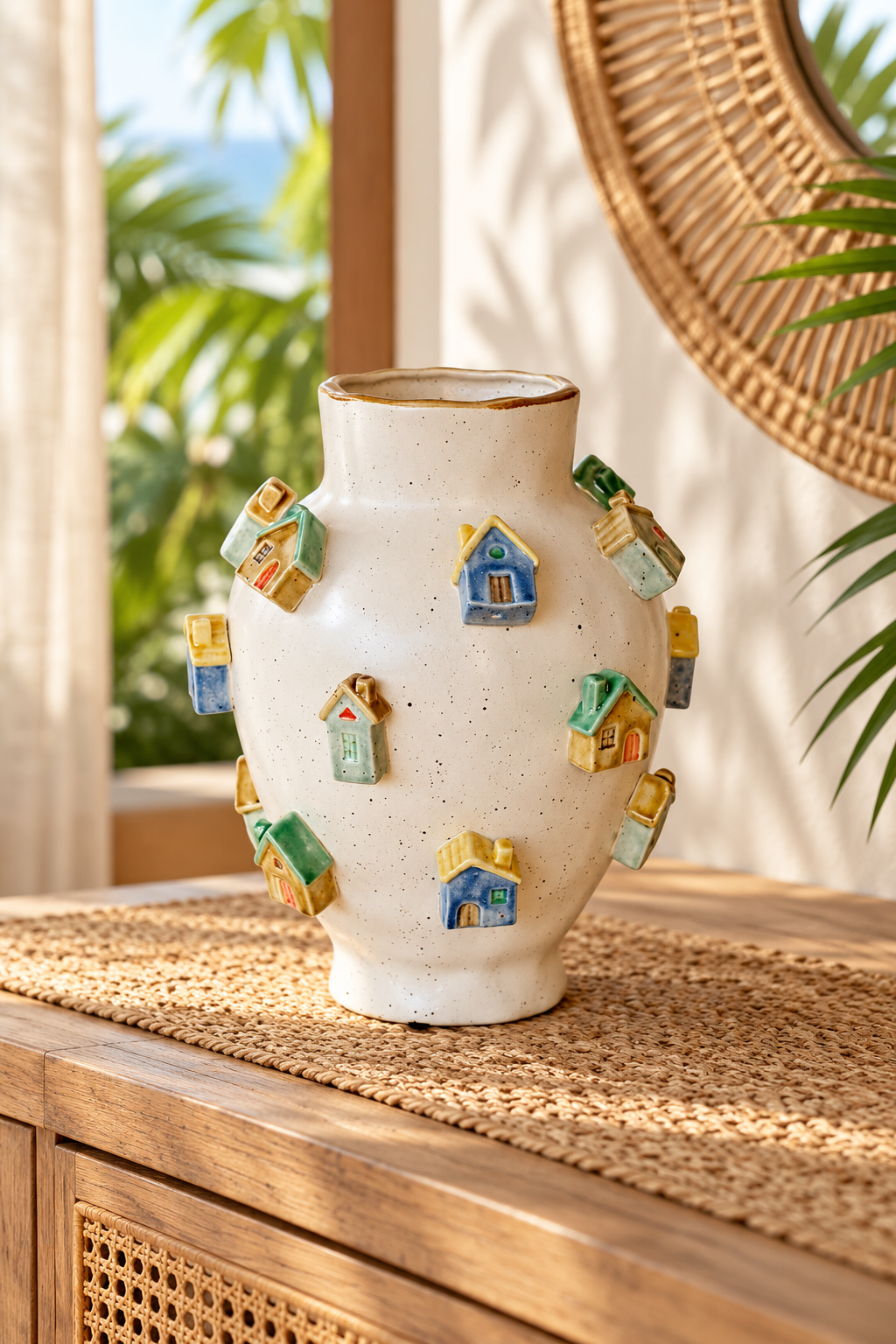 Multi-Colour House Vase