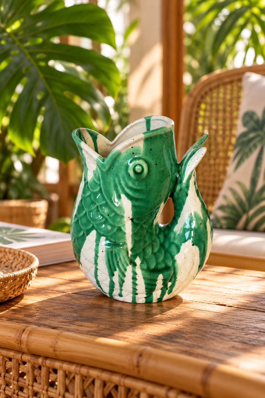 Green Fish Jug